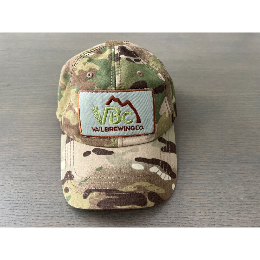 Vail Brewing Company Camo Condor Strapback Hat Army Military Cap